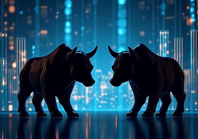 A visual representation of bull and bear market trends